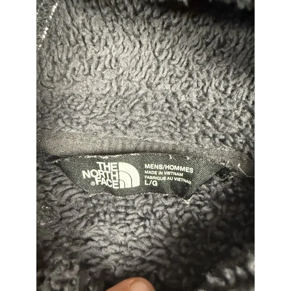 The North Face Men’s L Gray Sherpa Lined Full Zip Hooded Fleece Jacket